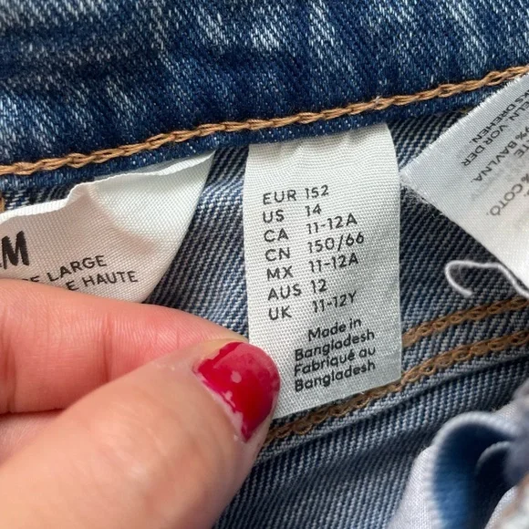 Girls Women’s Jeans High Waist Denim Rhinestone Glitter Casual Fall Coquette - Picture 3 of 3